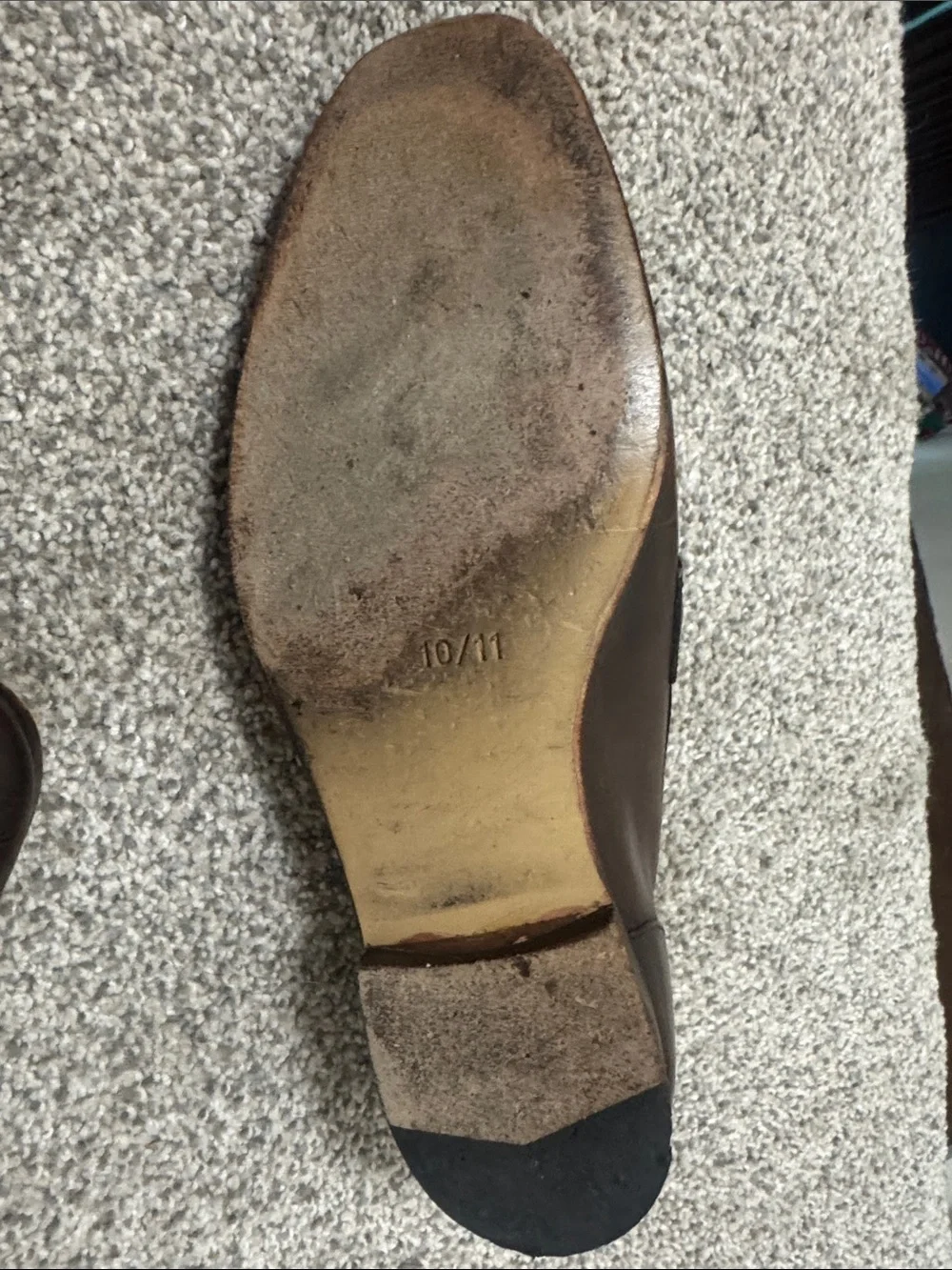 Gucci Brown Leather Horsebit Slip-On Loafers